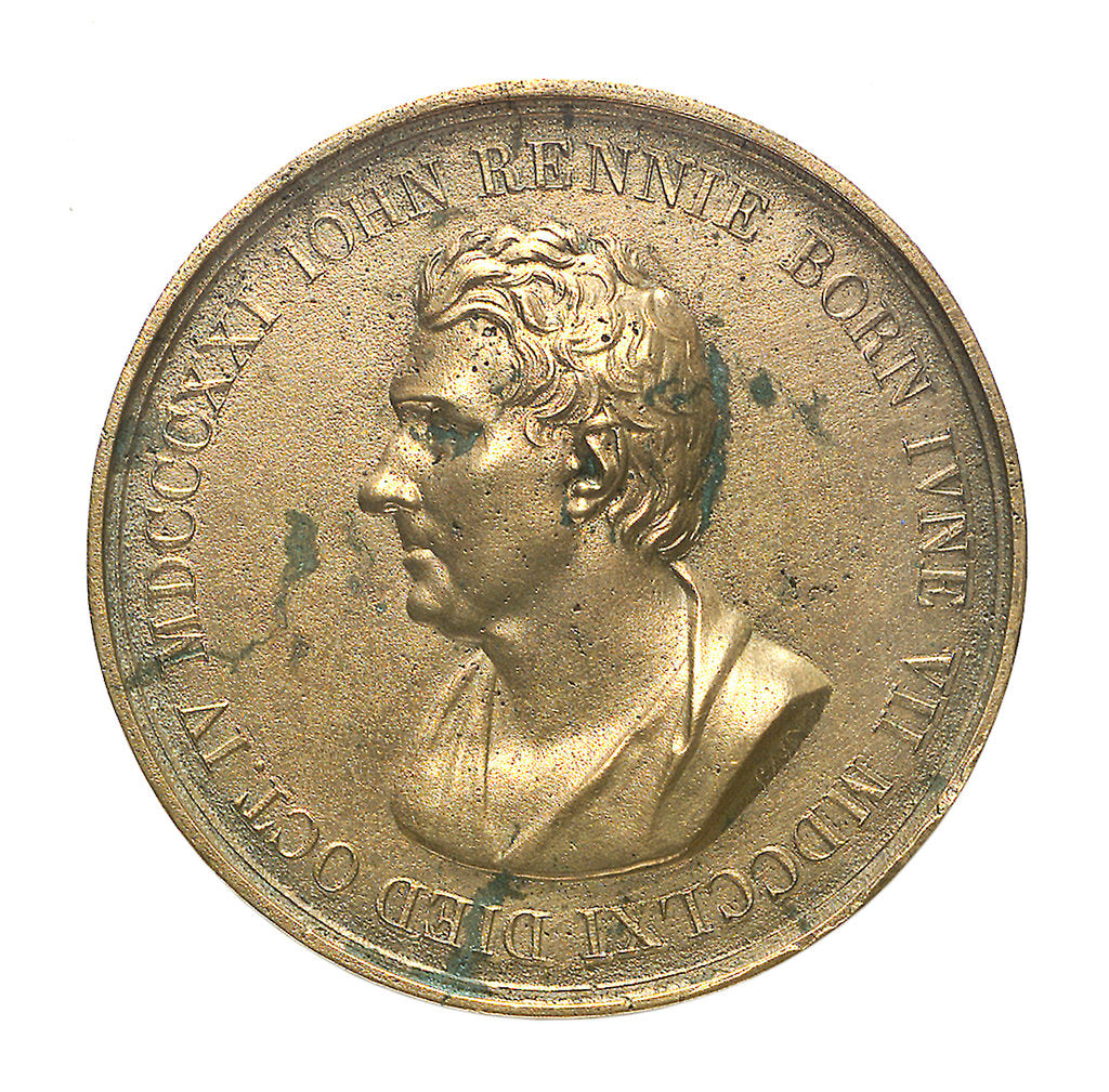 Detail of Medal commemorating John Rennie (1761 - 1821); obverse by Bain