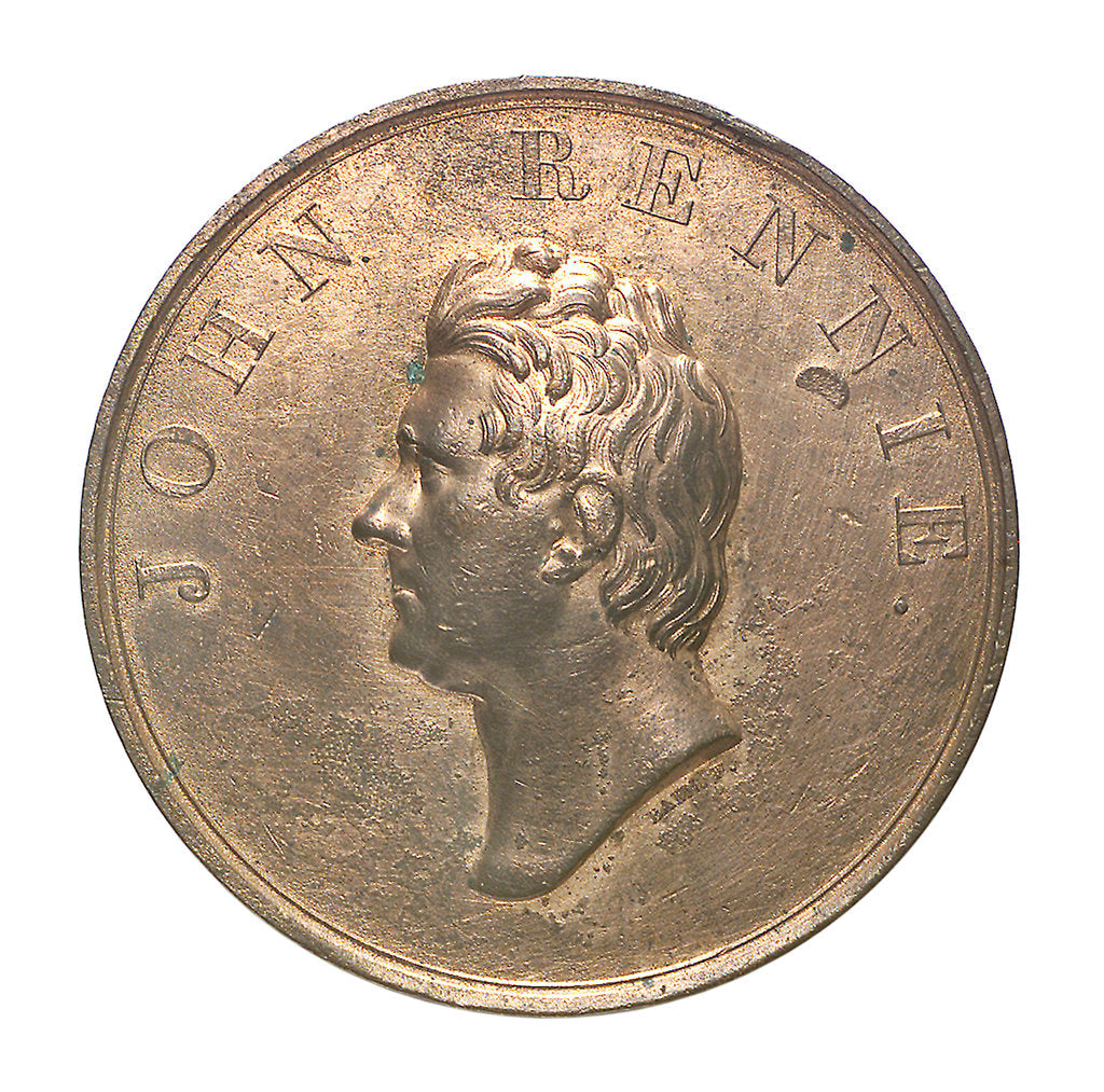 Detail of Commemorative medal depicting John Rennie (1761 - 1821); obverse by Bain
