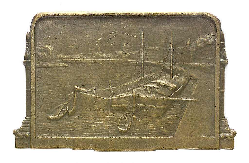 Detail of Medal depicting the town of Liège by Y. Bobeux