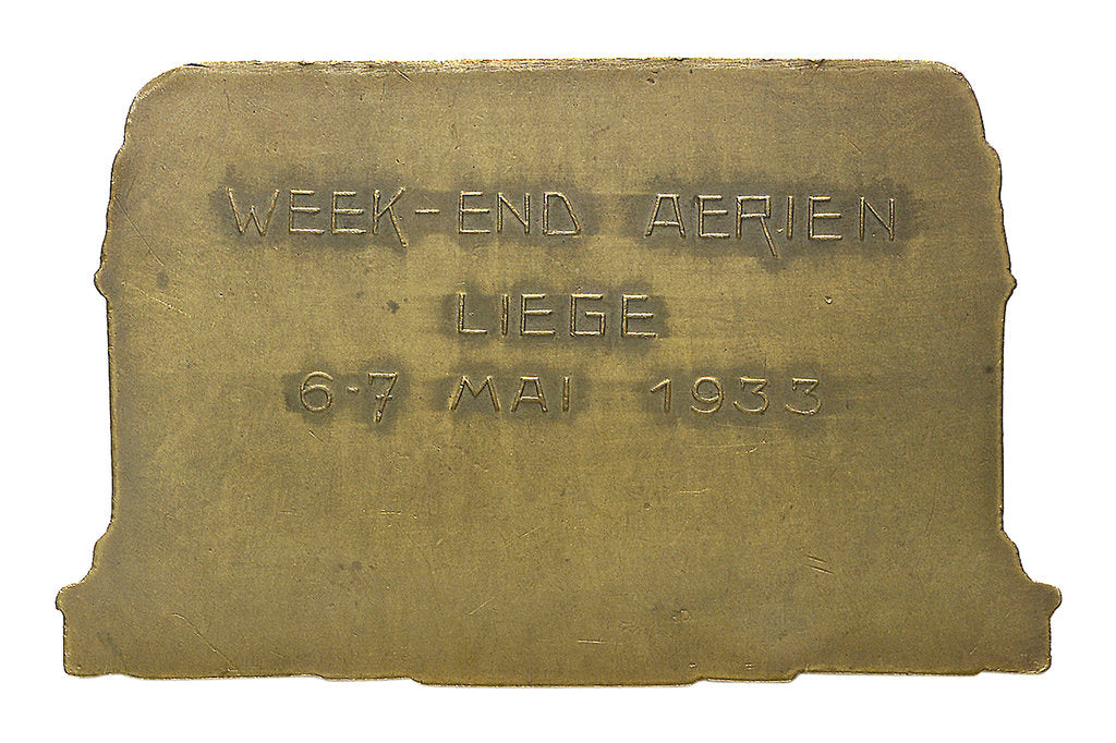 Detail of Medal depicting the town of Liège by Y. Bobeux