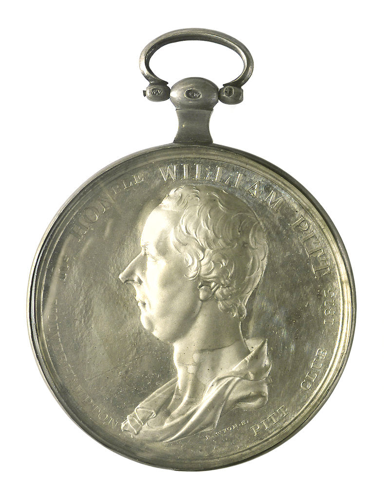 Detail of Medal of the Wolverhampton Pitt Club; obverse by E. Bird