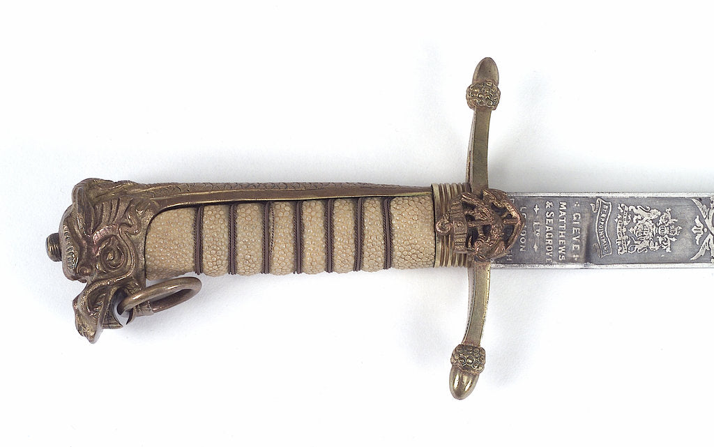 Detail of Chinese Maritime Customs dirk by Wilkinson