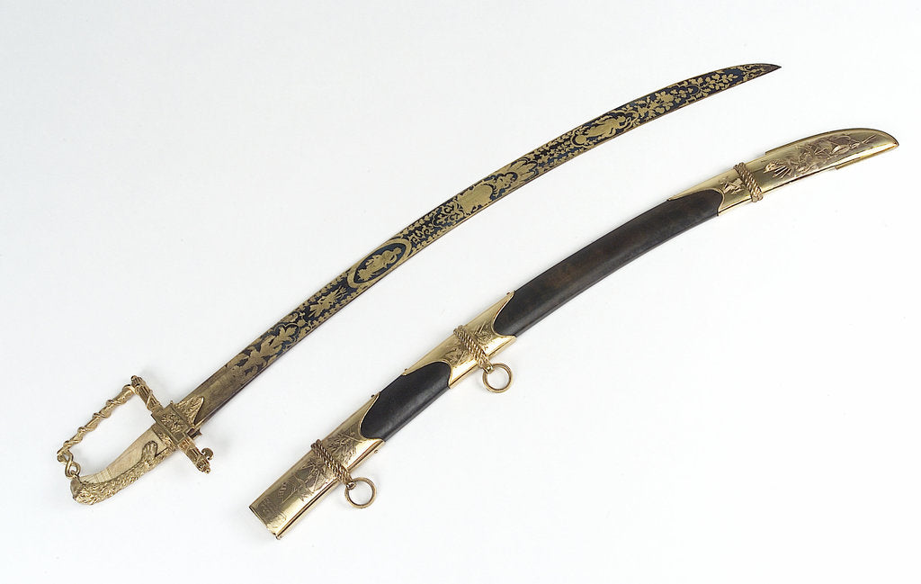 Detail of Lloyds Patriotic Fund £30 Presentation Sword by R. Teed