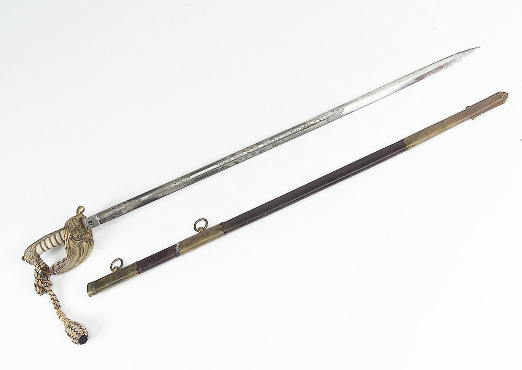 Detail of Solid half-basket hilted sword by unknown