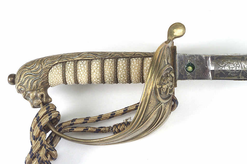 Detail of Solid half-basket hilted sword by unknown