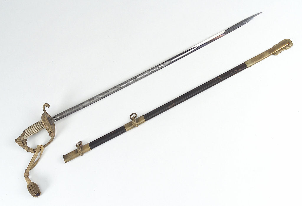 Detail of Pierced half-basket hilted sword by unknown