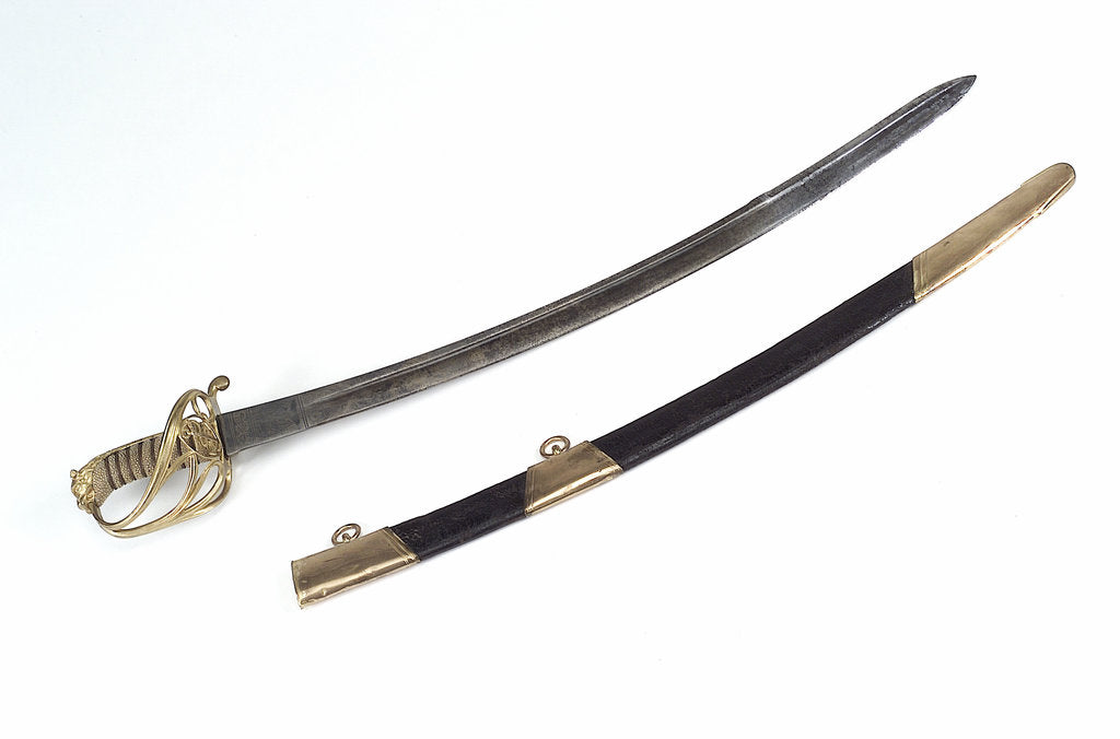 Detail of Open half-basket hilted sword by Osborn & Gunby