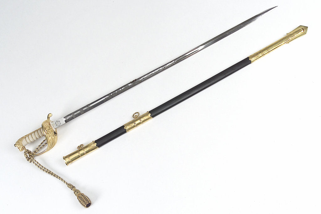 Detail of Solid half-basket hilted sword by Gieves