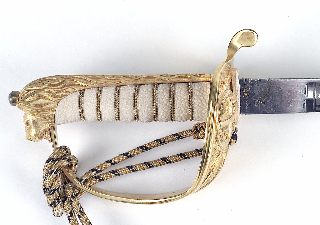 Detail of Solid half-basket hilted sword by Gieves