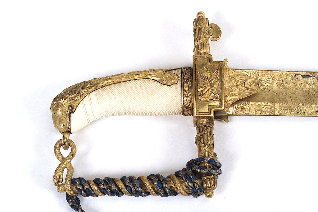 Detail of Lloyds Patriotic Fund £100 presentation sword by unknown