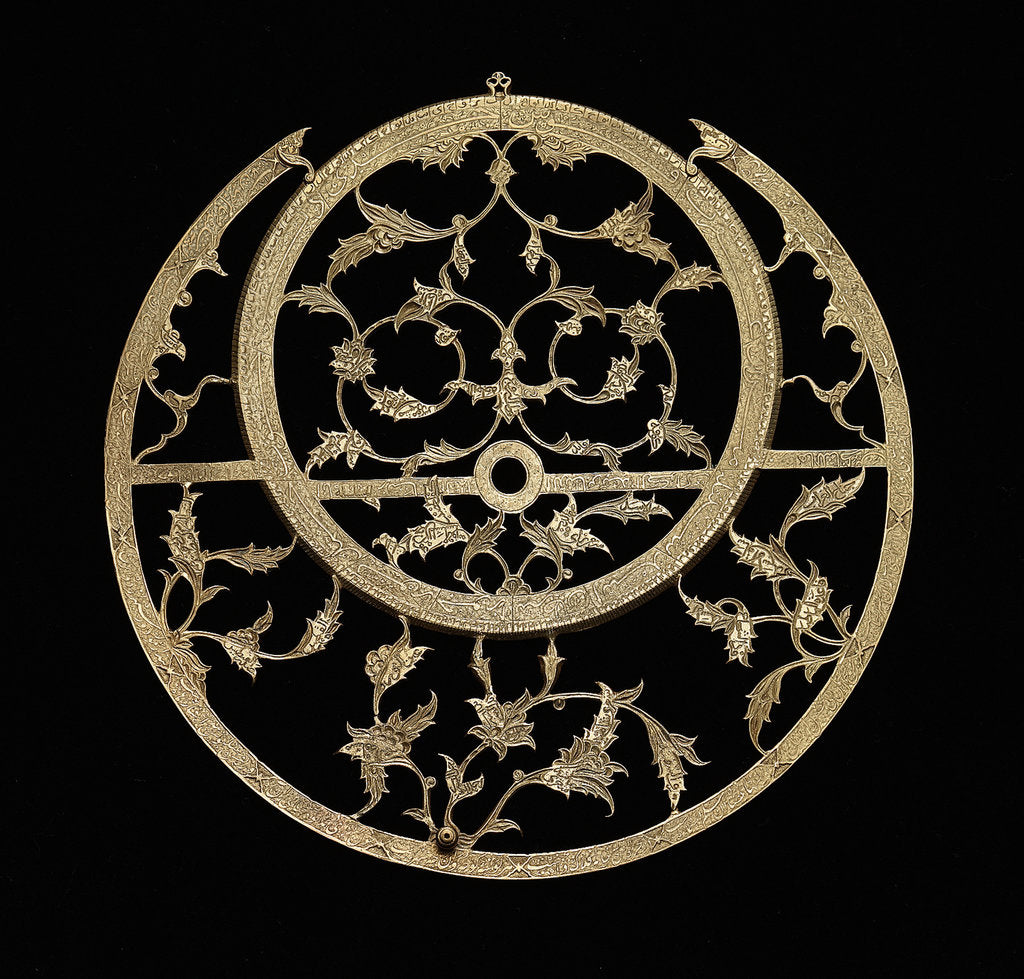Detail of Astrolabe: reverse by Muhammad Mahdi al-Yazdi