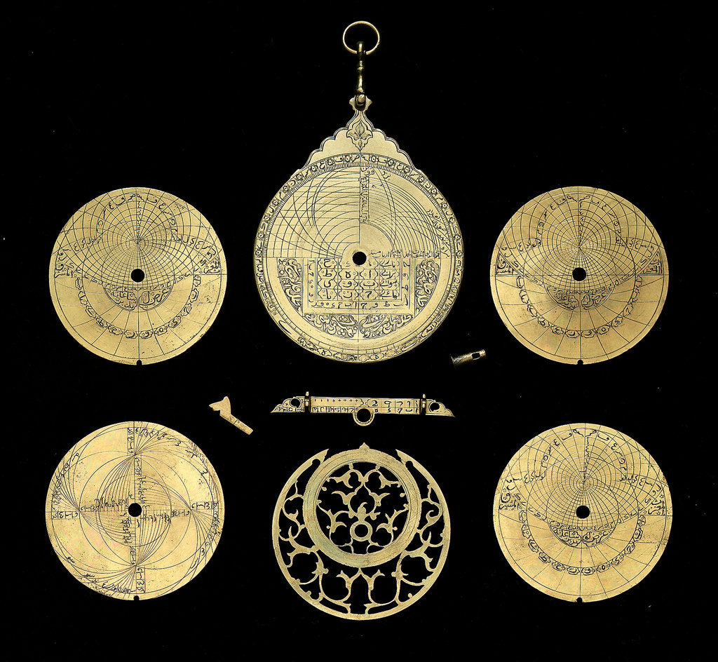 Detail of Astrolabe: dismounted reverse by unknown