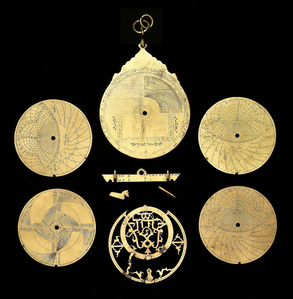 Detail of Astrolabe: dismounted reverse by Qasim 'Ali Qayini