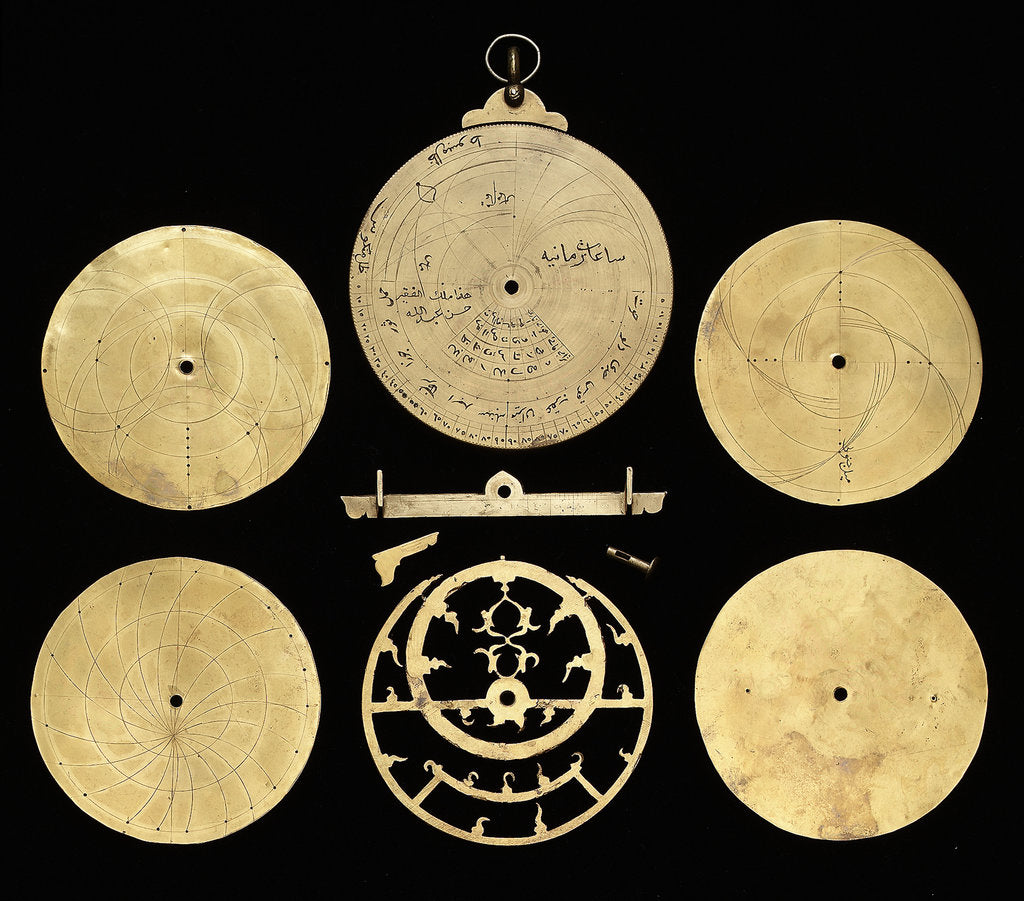 Detail of Astrolabe: dismounted reverse by Hasan 'Abd Allah