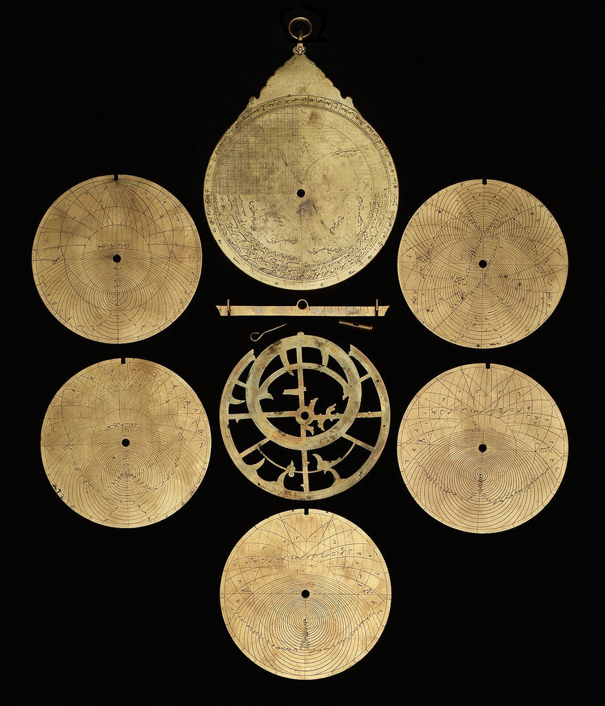 Detail of Astrolabe: dismounted reverse by unknown