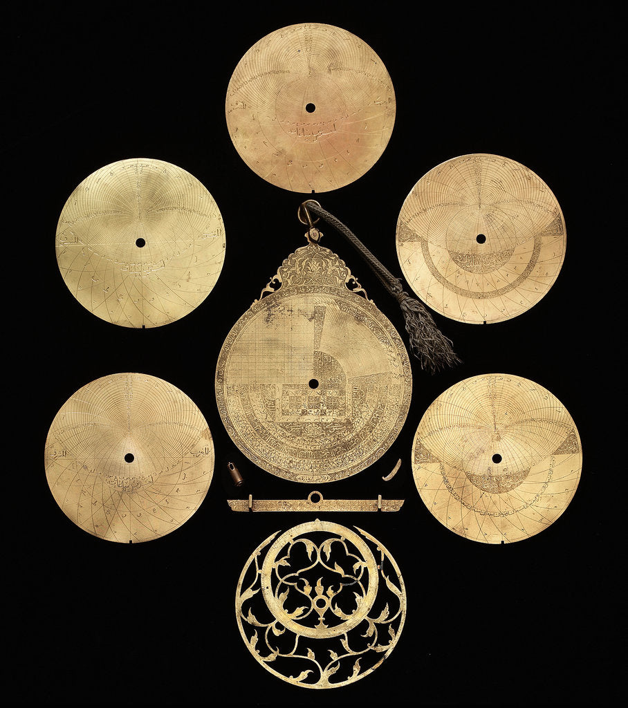 Detail of Astrolabe: dismounted reverse by Abd al-A'imma