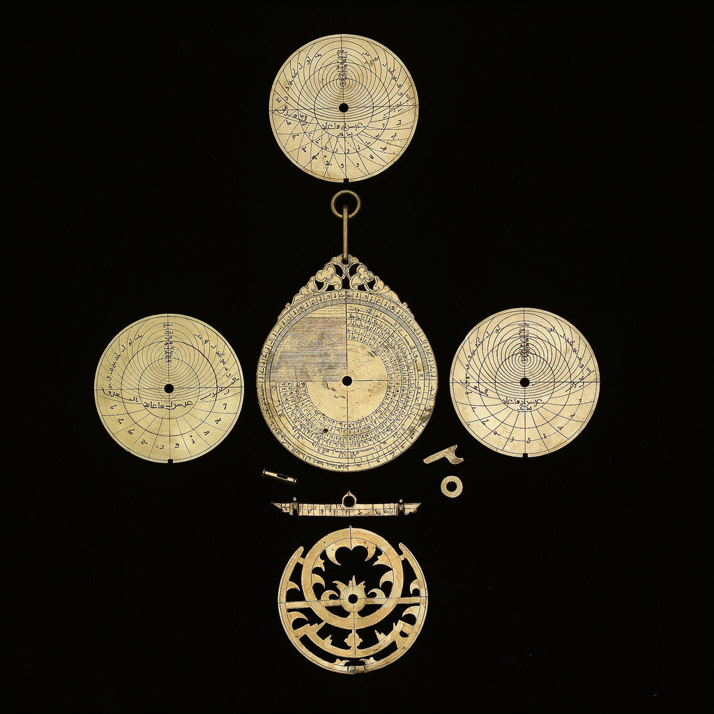 Detail of Astrolabe: dismounted reverse by Mahmud ibn Shawka al-Baghdadi