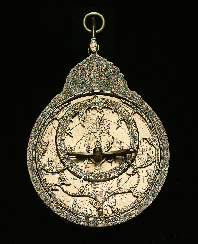 Detail of Astrolabe: mounted front by Hajji 'Ali