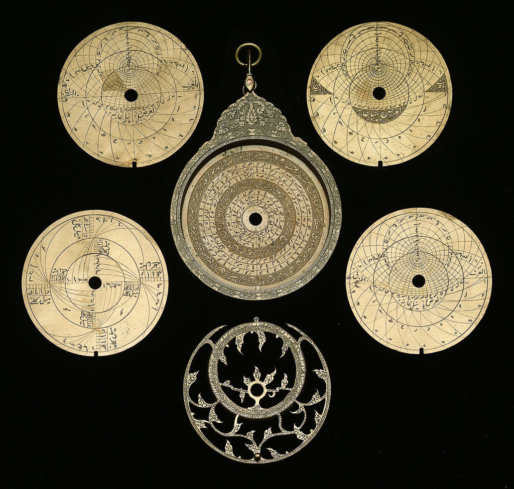 Detail of Astrolabe: dismounted obverse by Hajji 'Ali