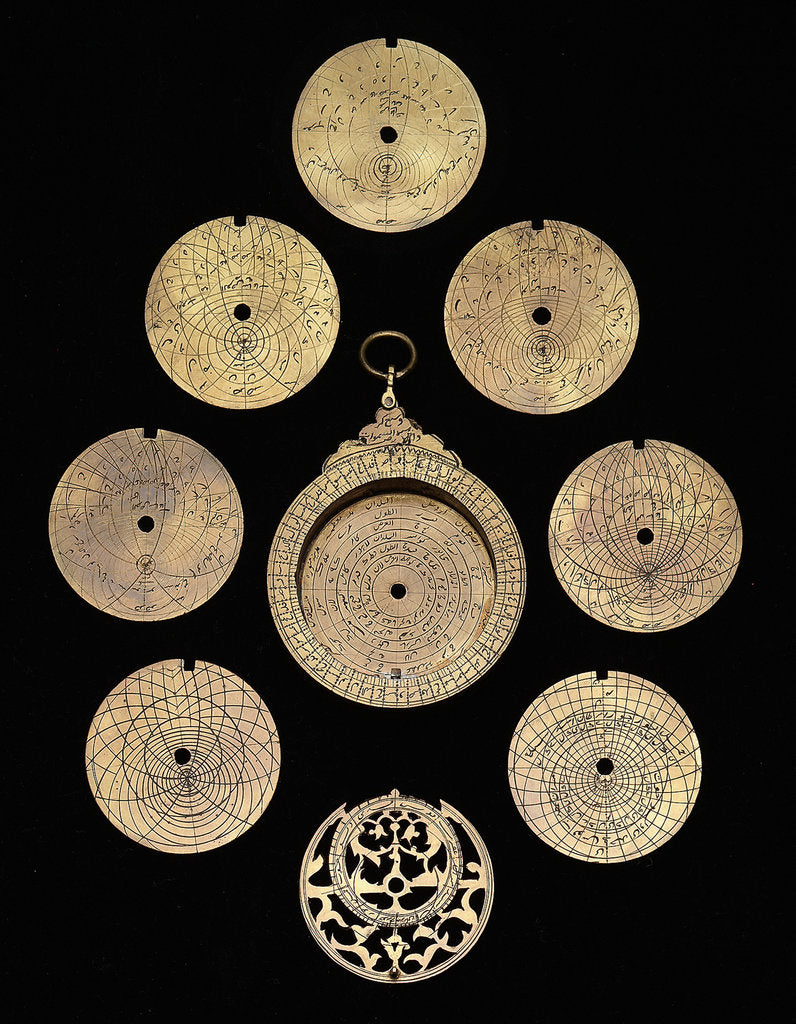 Detail of Astrolabe: dismounted obverse by unknown