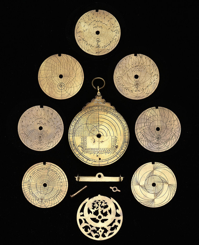 Detail of Astrolabe: dismounted reverse by unknown