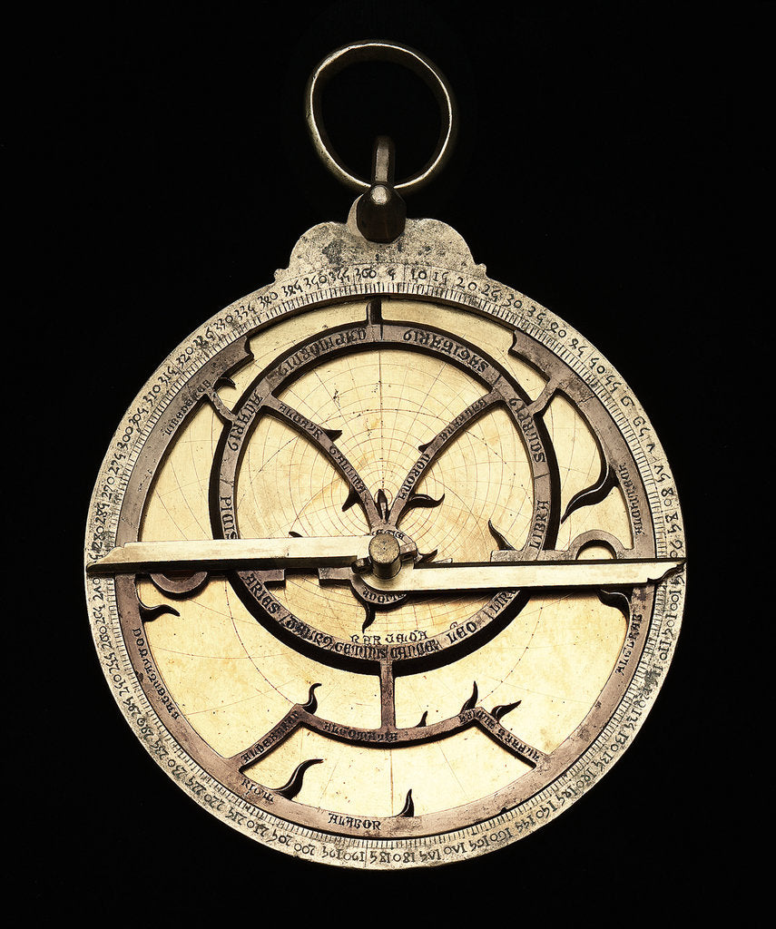 Detail of Astrolabe: mounted obverse by unknown