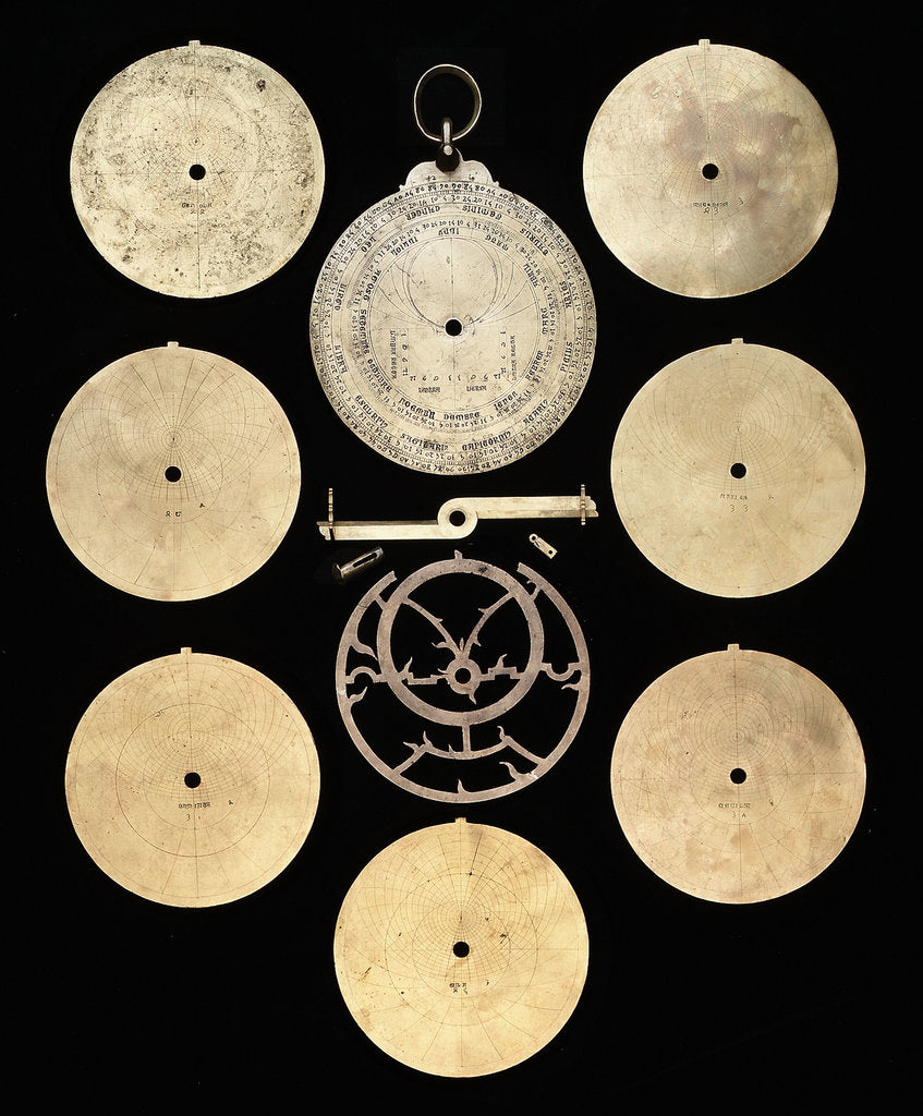 Detail of Astrolabe: dismounted reverse by unknown