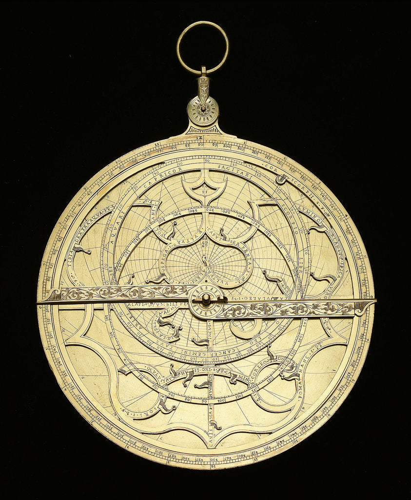 Detail of Astrolabe: mounted obverse by unknown