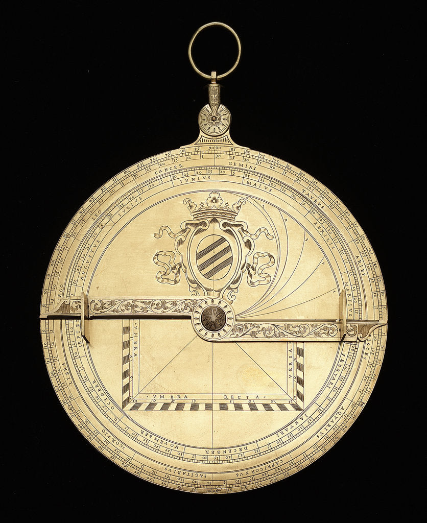 Detail of Astrolabe: mounted reverse by unknown