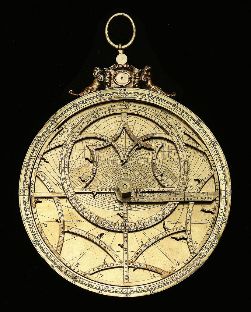 Detail of Astrolabe: mounted obverse by Jean Naze