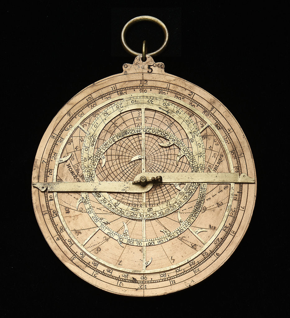Detail of Astrolabe: mounted obverse by unknown