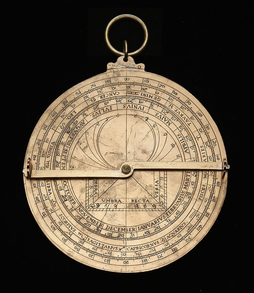 Detail of Astrolabe: mounted reverse by unknown