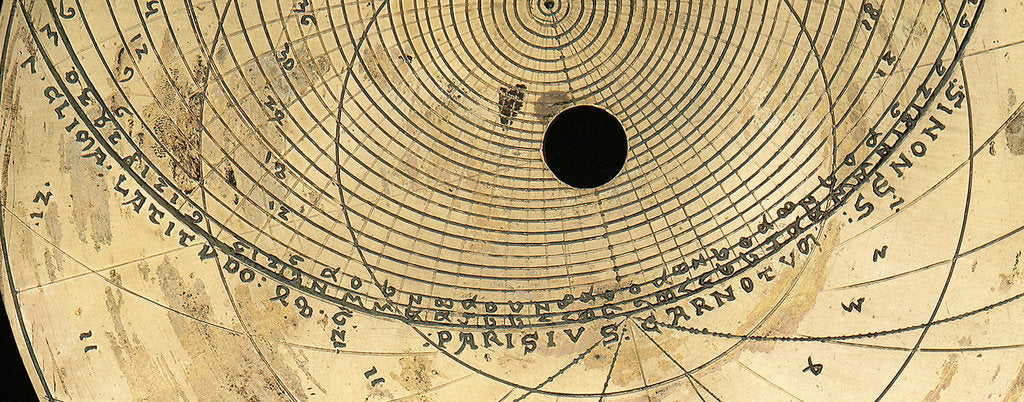 Detail of Caird Astrolabe: detail of inscription on plate by unknown