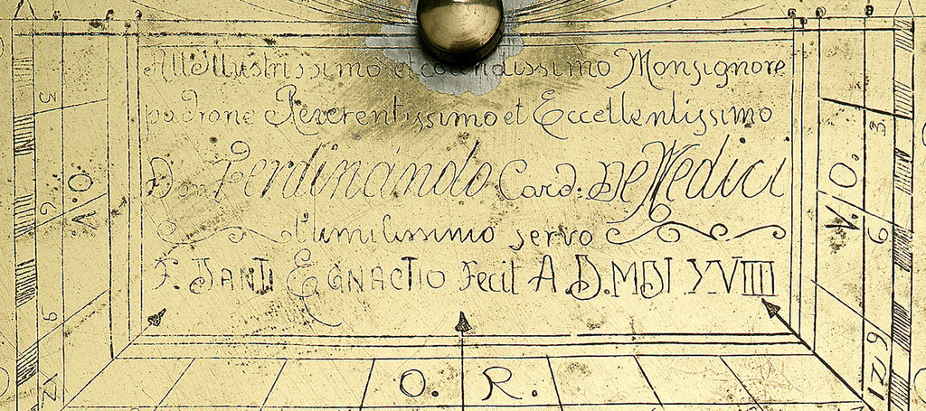 Detail of Astrolabe: detail within shadow square by Egnatio Danti