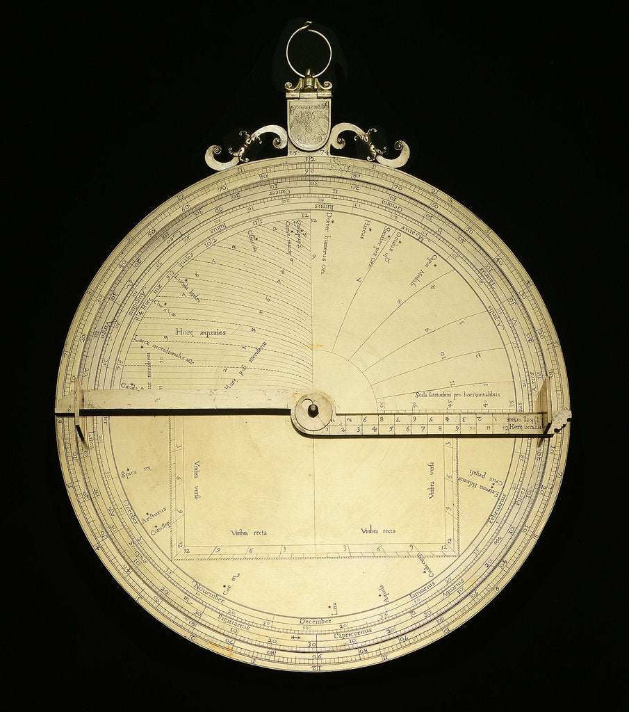 Detail of Astrolabe: mounted obverse by unknown