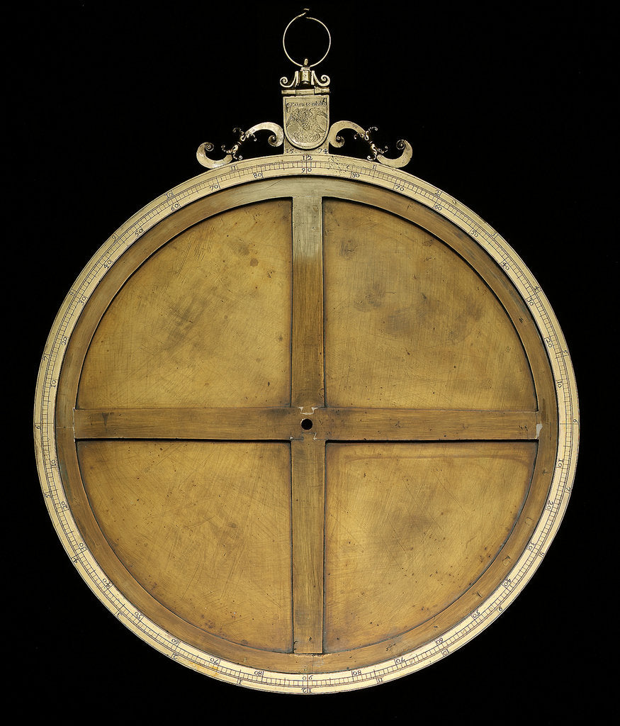 Detail of Astrolabe: detail inside mater showing contruction by unknown