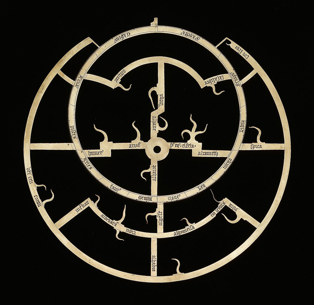 Detail of Astrolabe: rete by unknown