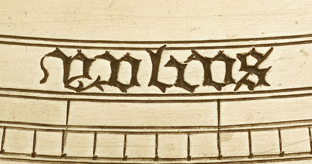 Detail of Astrolabe: detail of word 'yulius' by unknown