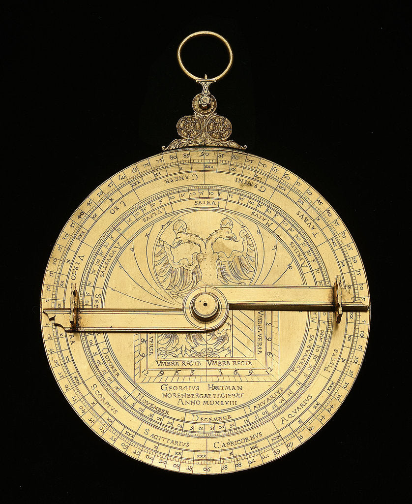 Detail of Astrolabe: mounted reverse by Georgius Hartmann