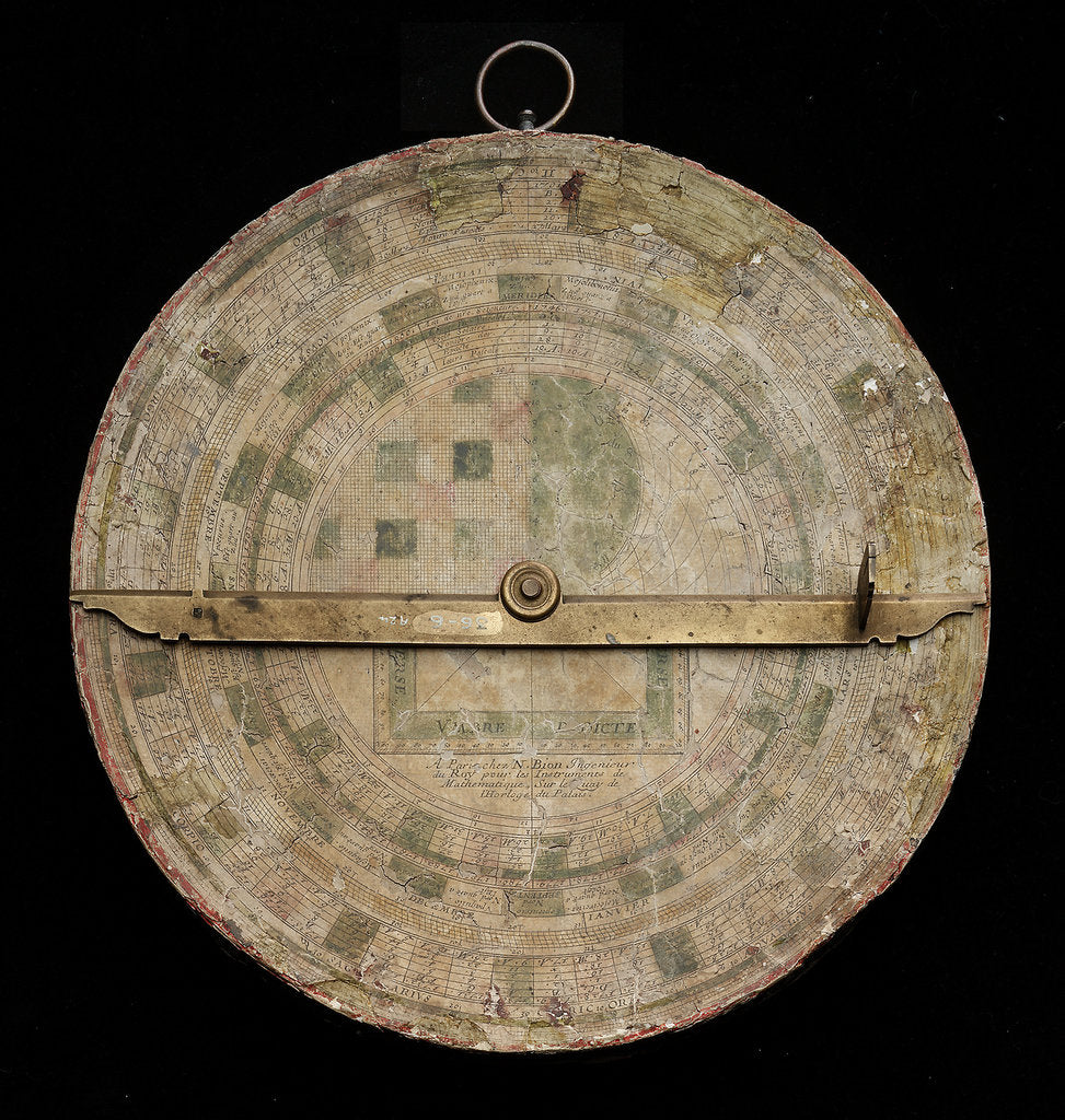Detail of Astrolabe: mounted reverse by Nicolas Bion