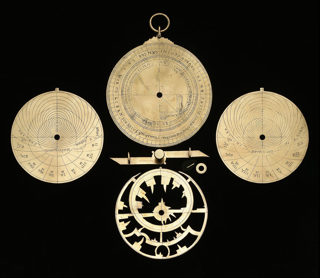 Detail of Astrolabe: dismounted reverse by unknown