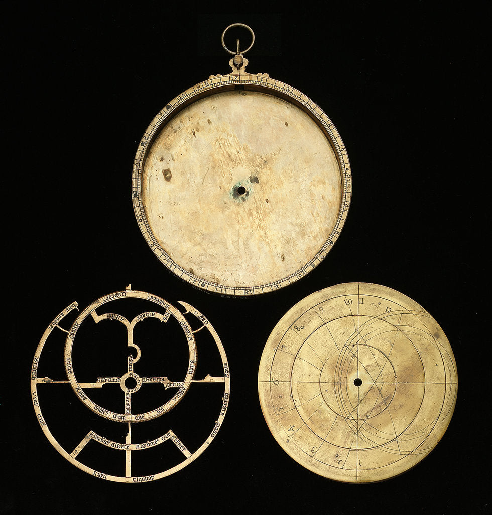 Detail of Astrolabe: dismounted obverse by unknown