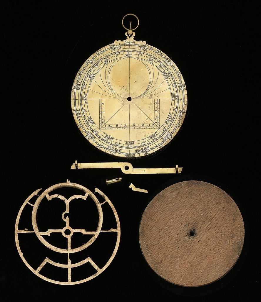 Detail of Astrolabe: dismounted reverse by unknown