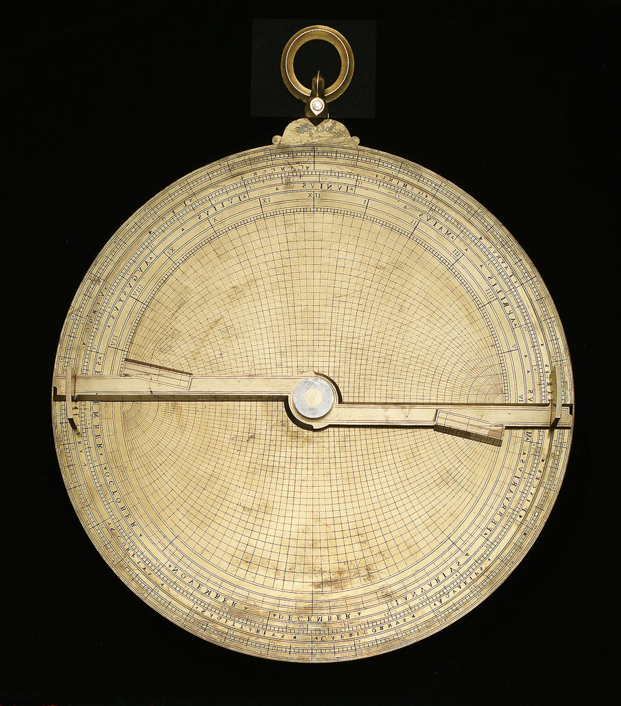 Detail of Astrolabe: mounted reverse by unknown