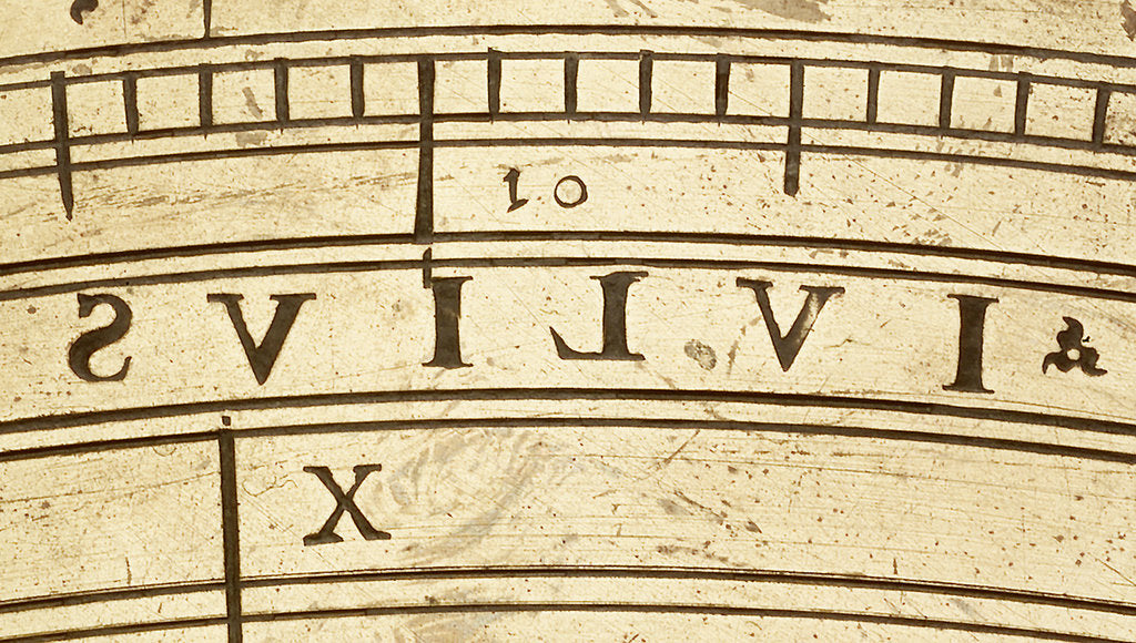 Detail of Astrolabe: detail of inscription 'julius' in reverse by unknown