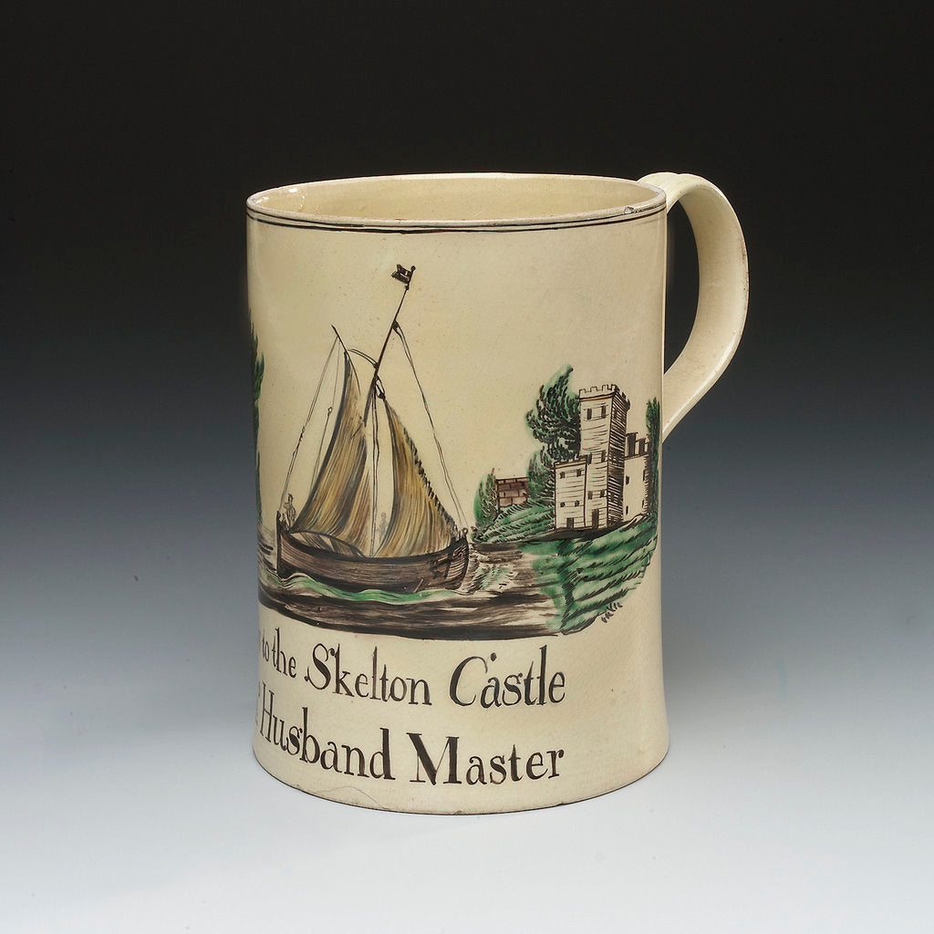 Detail of Creamware mug by unknown