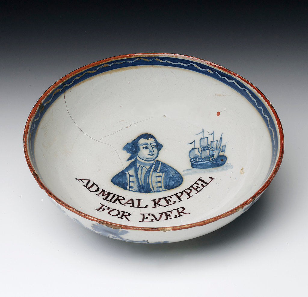 Detail of Lambeth delftware bowl by unknown