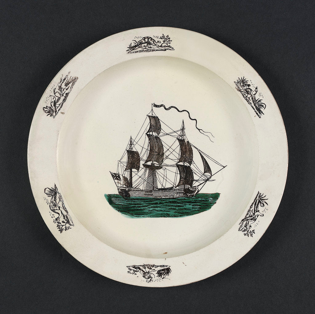 Detail of Creamware plate by unknown
