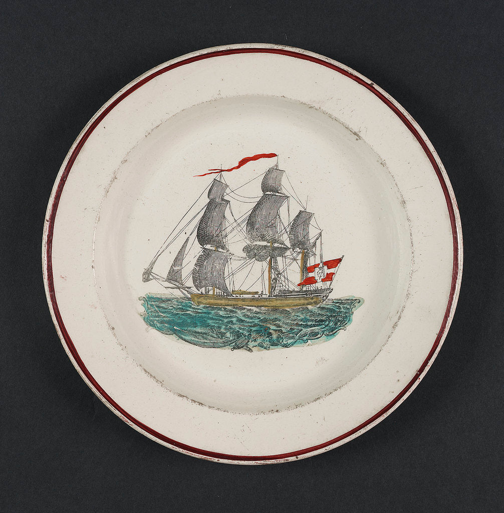 Detail of Creamware plate by unknown