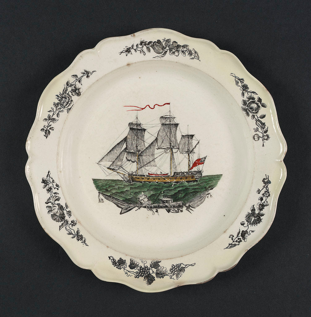 Detail of Creamware plate by unknown